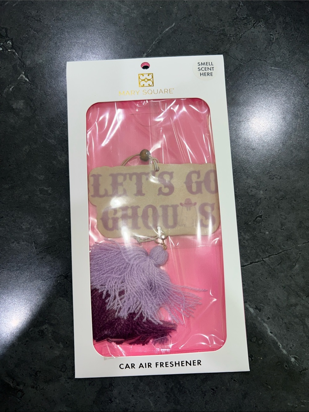 Mary Square Pink & Purple 'Let's Go Ghoul's' Car Air Freshener